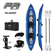 Aqua Marina PA-AK02P Надувная байдарка PA-AK02P 412x80см, насос, весла, сиденье, сумка, до 180кг