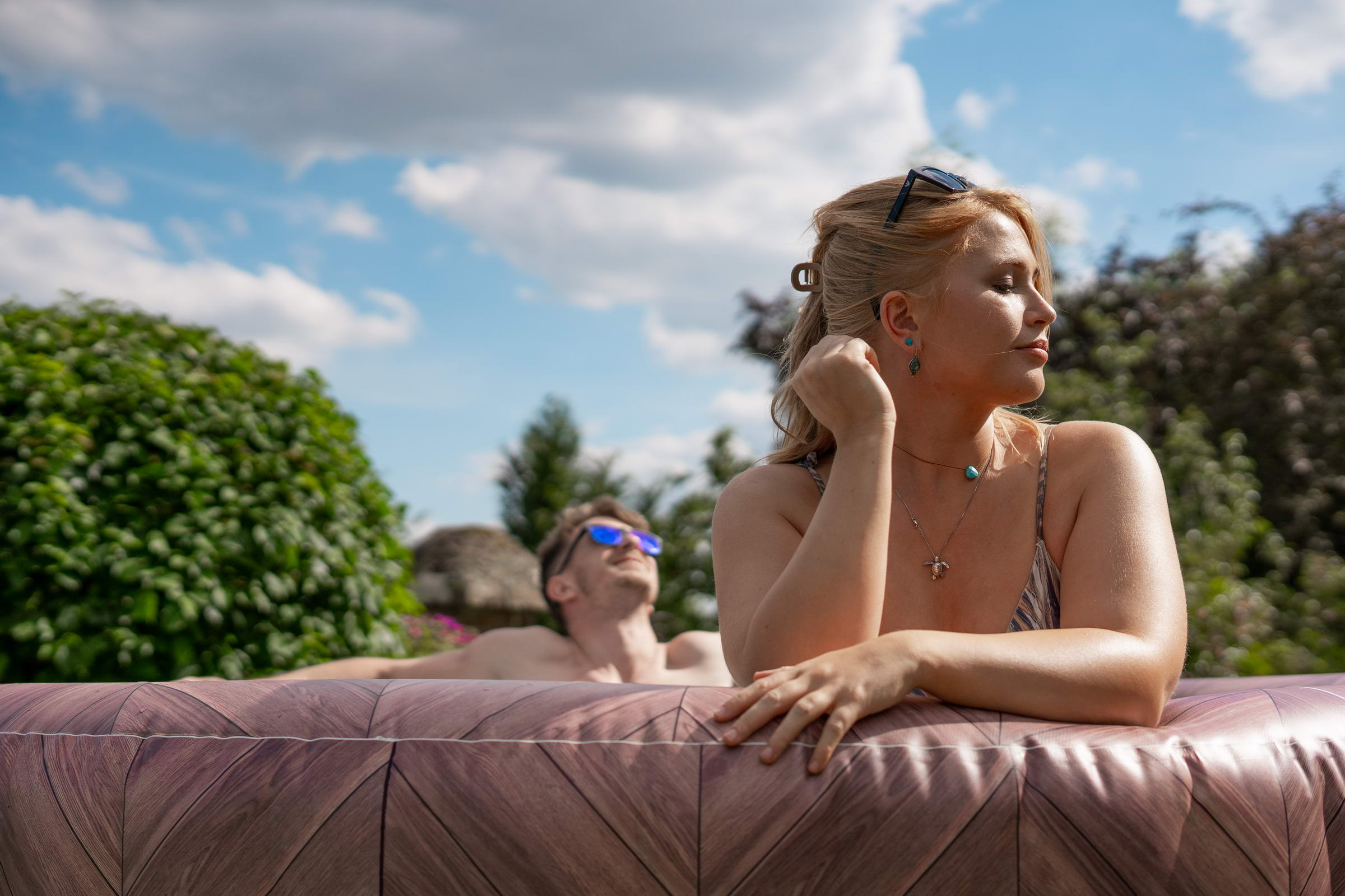 СПА-бассейн 204х70см "Fermo" 930л, круглый, аэромассаж, 6 чел, MSpa C-FE062