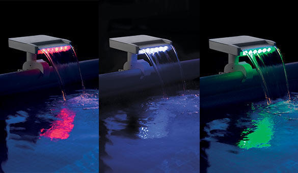 Водопад для бассейна с цветной Led подсветкой, Intex 28090