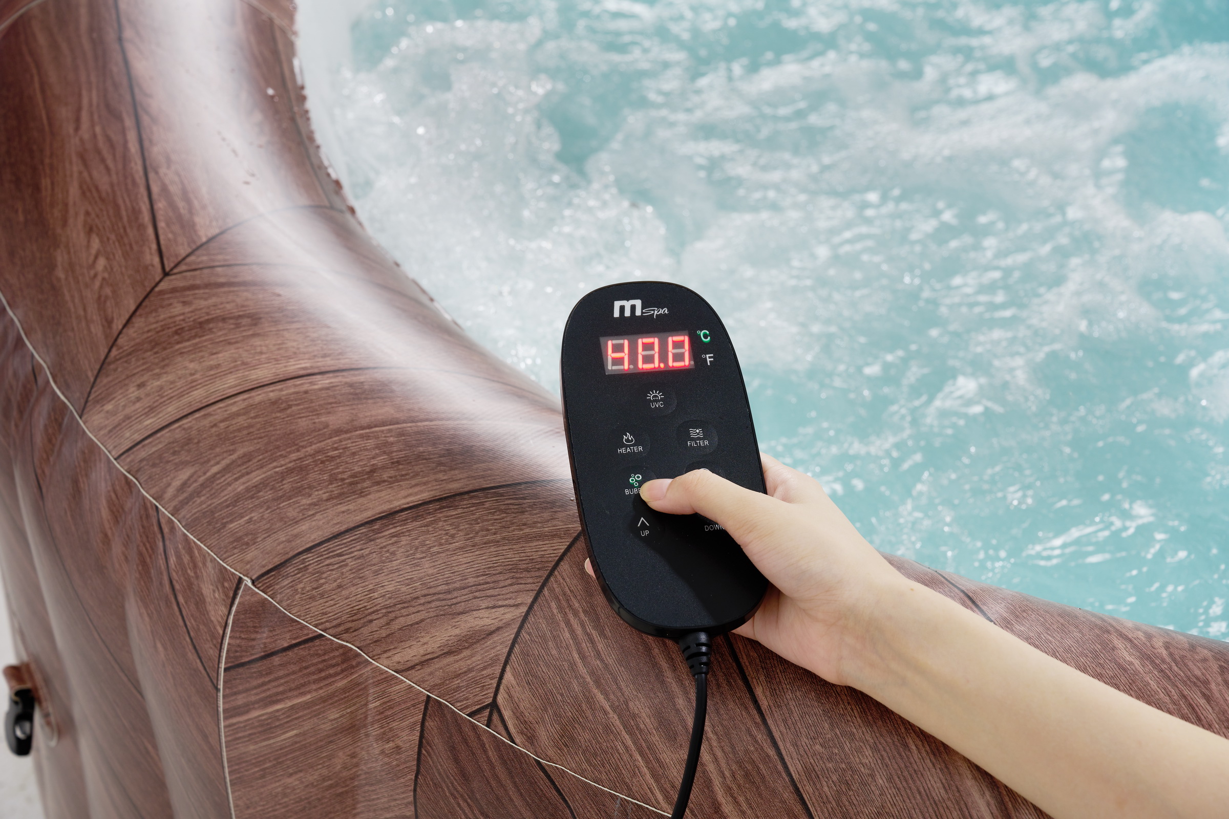 СПА-бассейн 204х70см "Fermo" 930л, круглый, аэромассаж, 6 чел, MSpa C-FE062