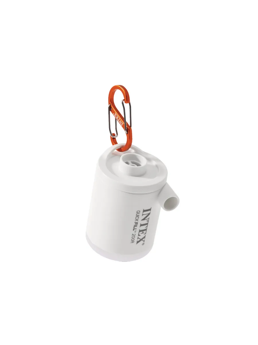 Насос электрический 3.7В на аккумуляторах, с зарядкой от USB, светильник, 2 насадки в комплекте, Intex 66647
