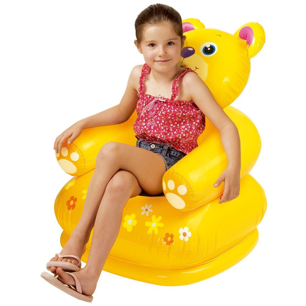 Надувное детское кресло "Веселые животные" 3-8 лет, 2 вида, Intex 68556