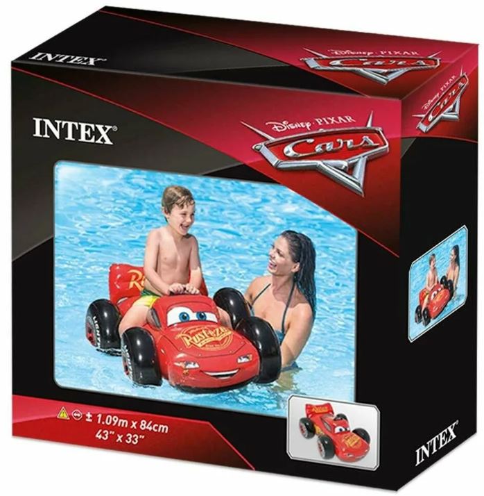 Надувная игрушка-наездник 109x84см "Тачки" от 3 лет, Intex 57516