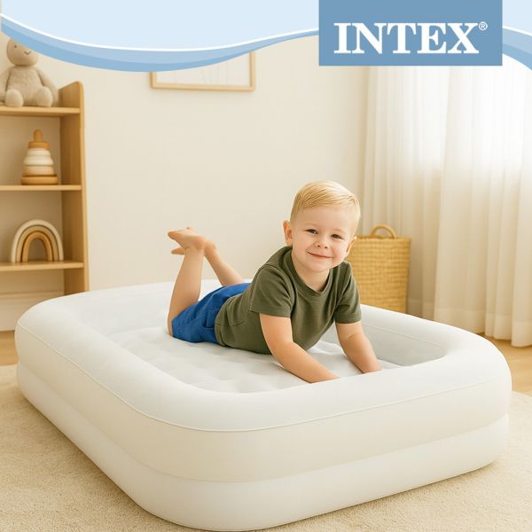 Детский надувной матрас 107х168х25см "Kidz Travel" с ручным насосом, 3-6 лет, Intex 66811