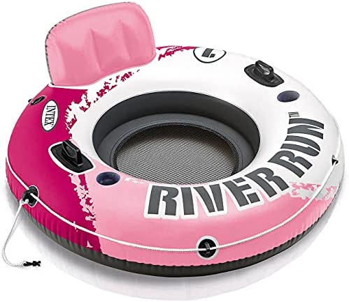 Надувной круг-кресло 135см "Pink River Run 1" с ручками, до 100кг,  56824
