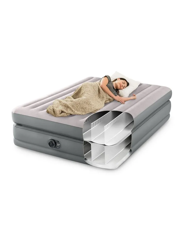 Надувная кровать 152х203х51см "Prime Comfort" встр.нас. 220В, до 272кг, Intex 64164