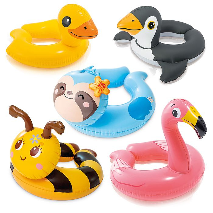 Надувной круг "Животные" разъемный, 3-6 лет, 3 вида, Intex 59220