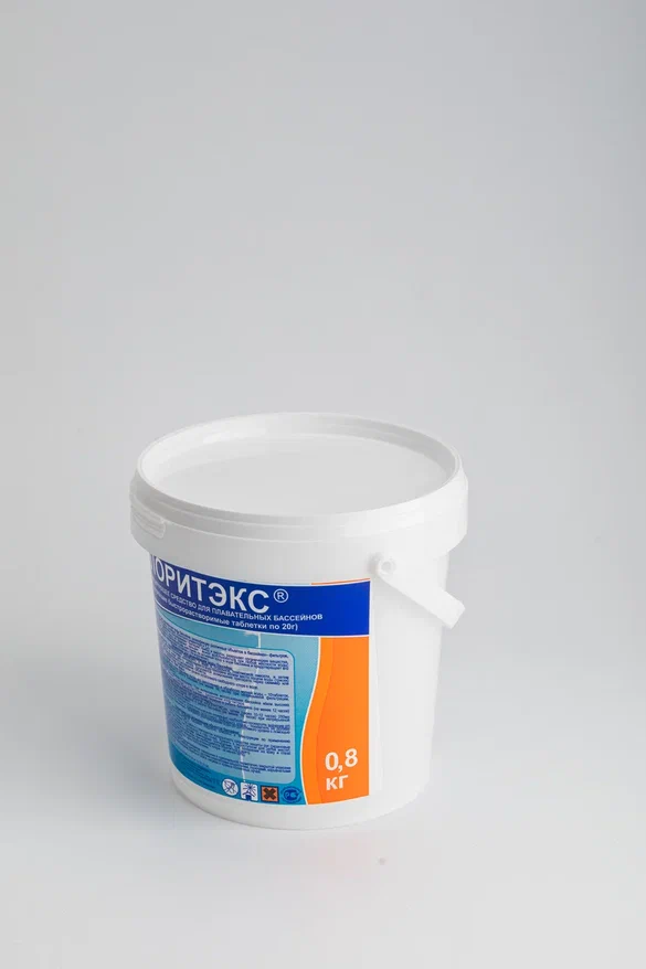 ХЛОРИТЭКС, 0,8кг ведро, табл.20гр, средство для текущей и ударной дезинфекции воды, Маркопул Кемиклс М41