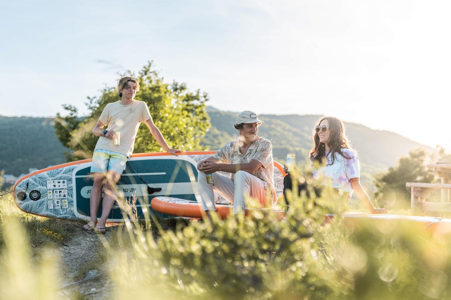 SUP-доска PURE AIR All-Round iSUP Tropic 10' 310х79х12см, насос, киль, сумка, до 110 кг, Aqua Marina PA-25T310E