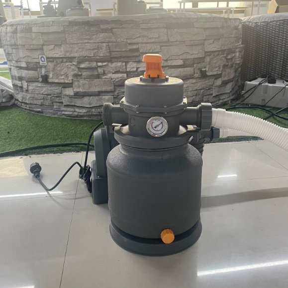 Песочный фильтр-насос 250w, 8,7/6,8 м3/ч, резервуар для песка 12кг, фракция 0.45-0.85мм, STERMAY 57006-2