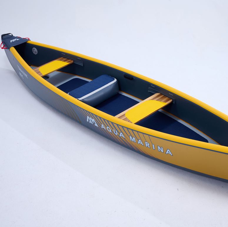Надувное каноэ (байдарка) "Tomahawk AIR-C" 478x88см, насос, сиденье, киль, рюкзак, до 260кг, Aqua Marina AIR-C