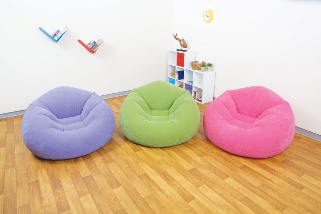 Надувное кресло 107х104х69см "Beanless Bag" 3 цвета, Intex 68569