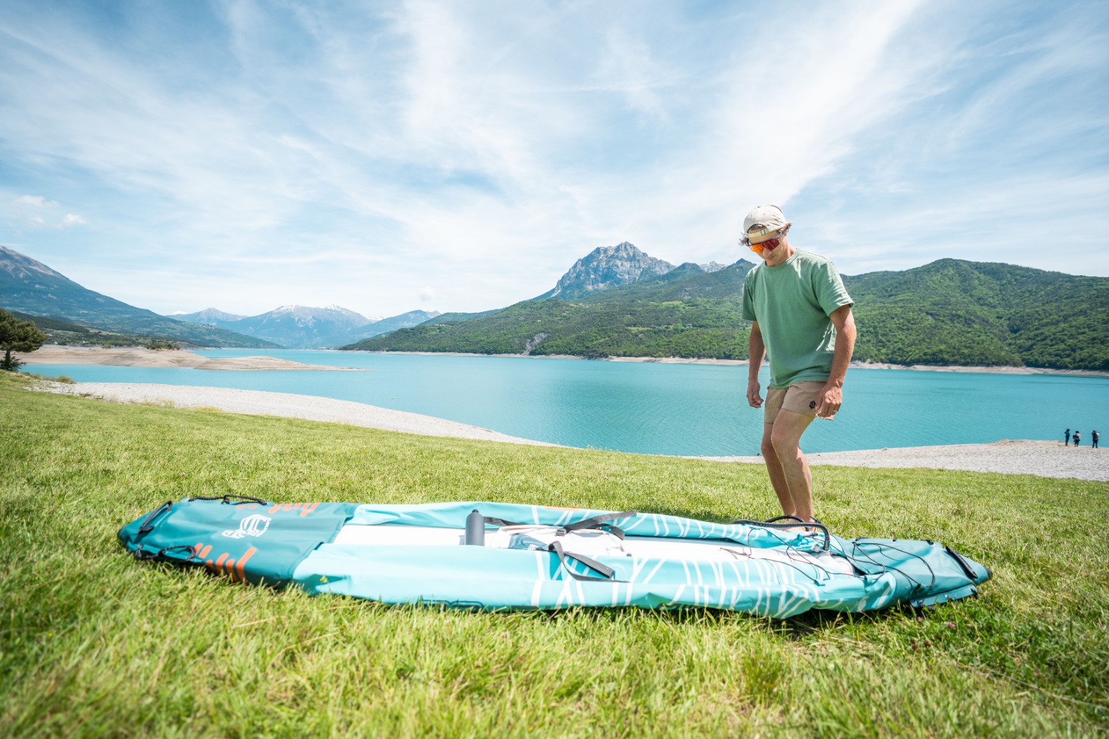 Надувная байдарка Kayak Glider-475 475x83х42см,3 весла, 3 сиденья, киль, до 230кг, Aqua Marina PA-25GD03