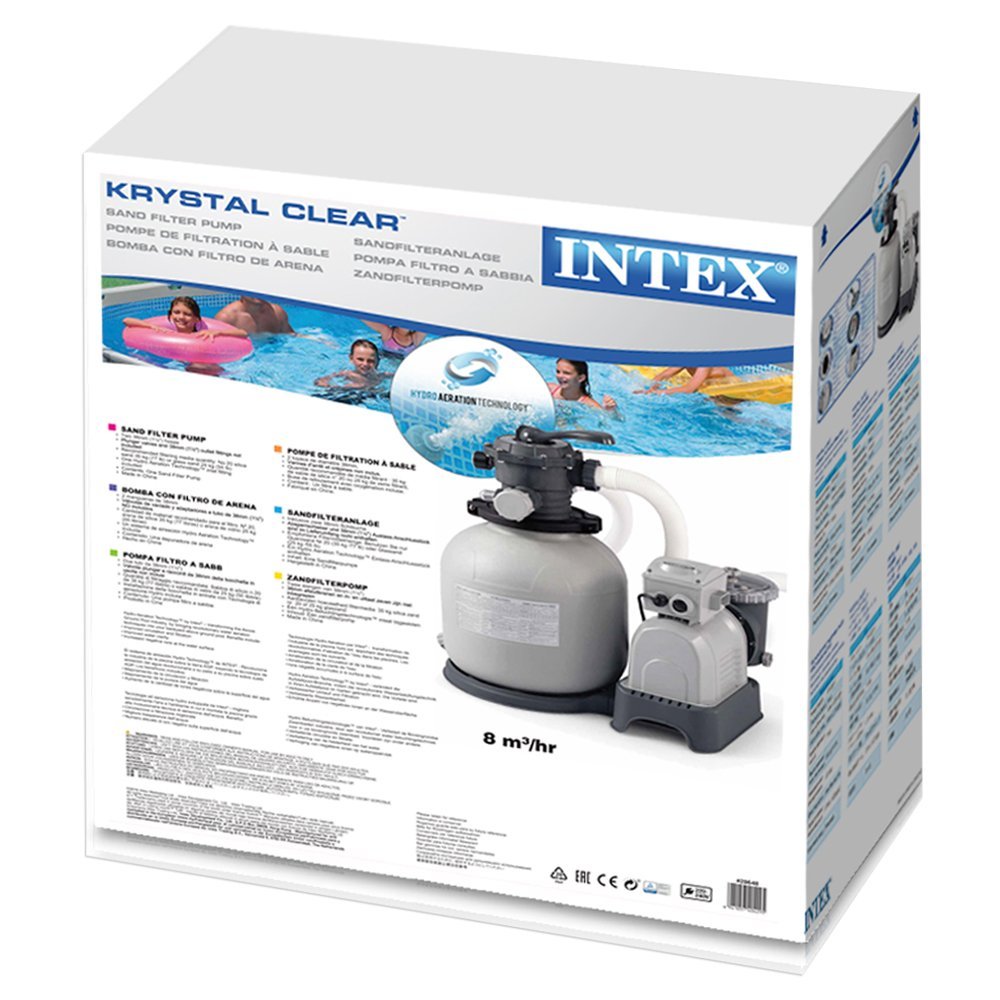 Песочный фильтр-насос Krystal Clear, 10,5м3/ч, резервуар для песка 35кг, Intex 28648