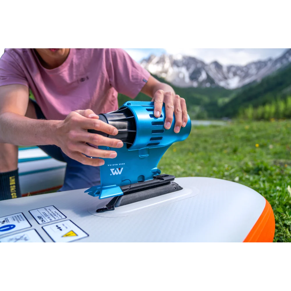 SUP-доска "AM go iSUP" 366х84х15см, плавник с электромотором BLUEDRIVE S и аккумулятором, весло, лиш, Aqua Marina AMGO-366PFS