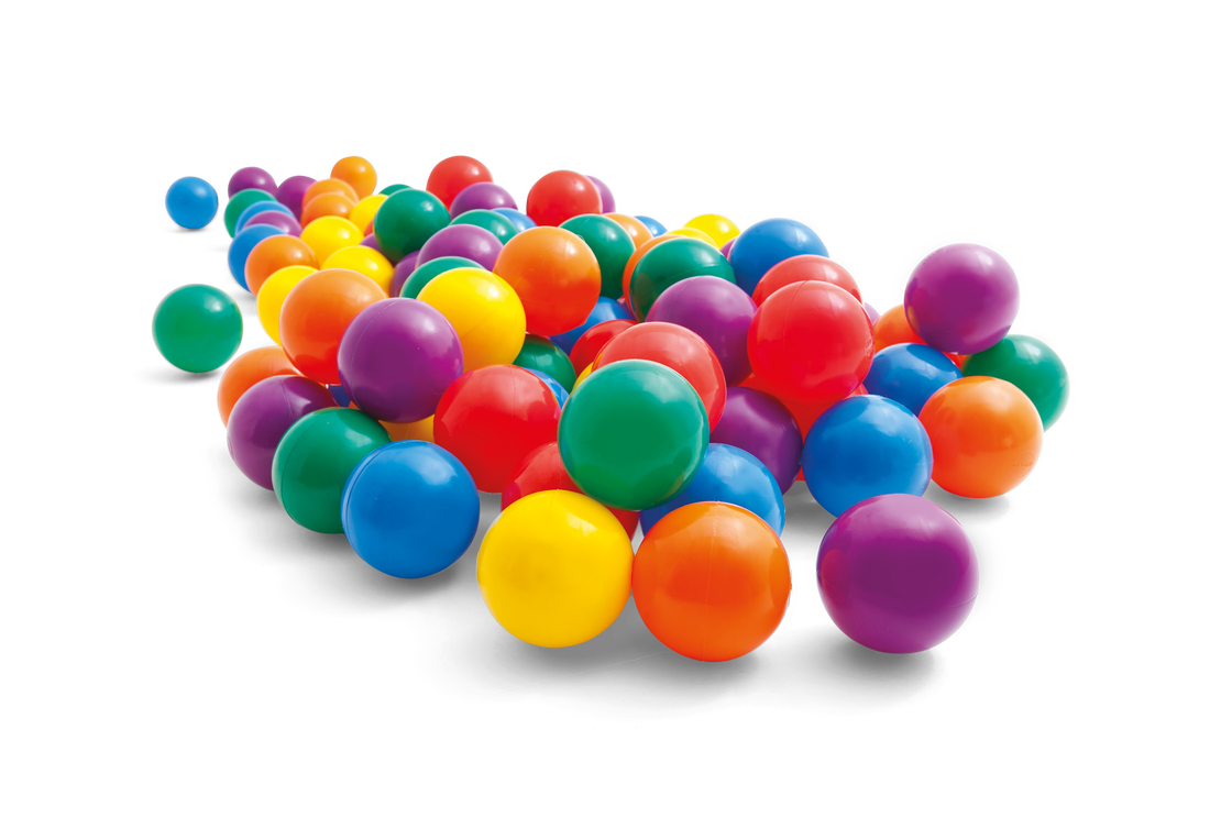 Пластиковые мячи 6.5см, 100шт для игровых центров, от 2 лет, Intex 49602