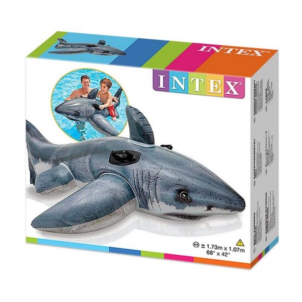 Надувная игрушка-наездник 173х107см "Акула" до 40кг, от 3 лет, Intex 57525