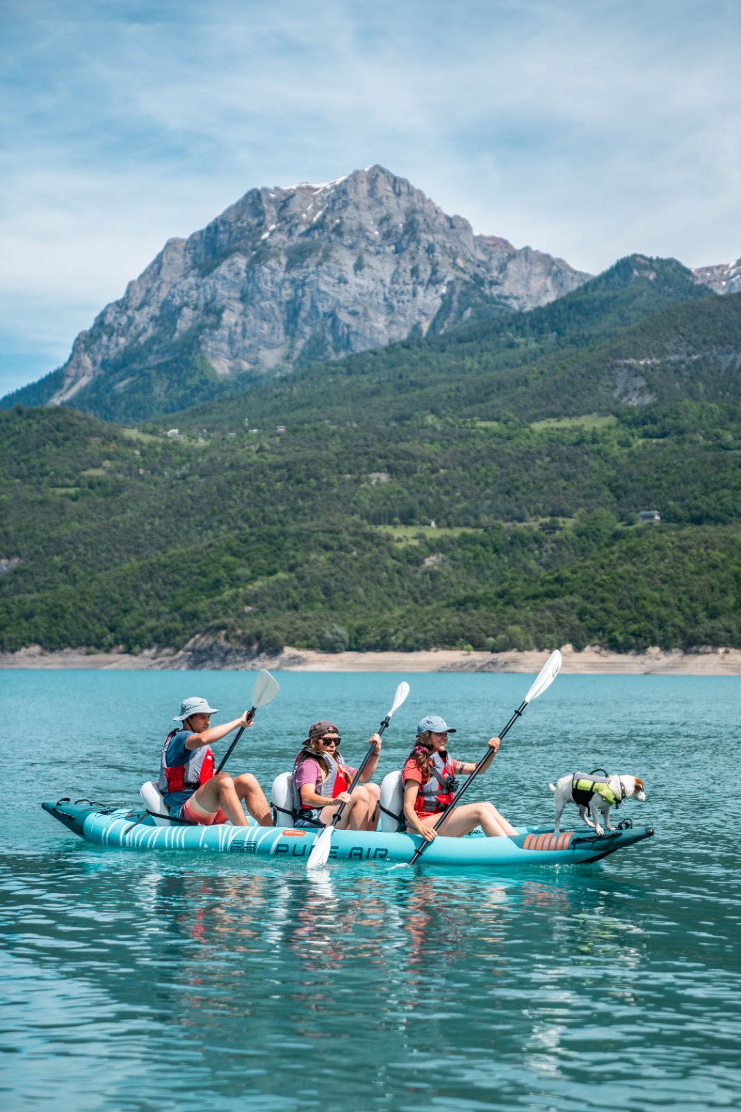 Надувная байдарка Kayak Glider-475 475x83х42см,3 весла, 3 сиденья, киль, до 230кг, Aqua Marina PA-25GD03