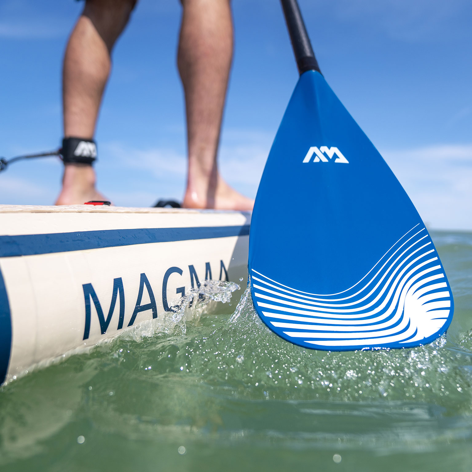 SUP-доска "Magma" 340х84х15см, насос, весло, лиш, киль, ремнабор, сумка, до 150кг, Aqua Marina BT-23MAP