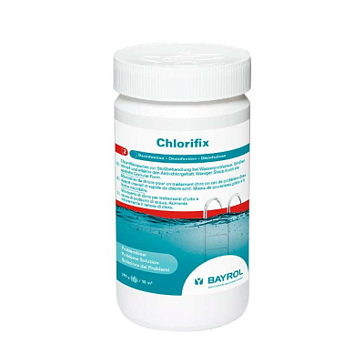 ХЛОРИФИКС (ChloriFix), 1 кг банка, гранулы, быстрорастворимый хлор для ударной дезинфекции воды, Bayrol 4533111
