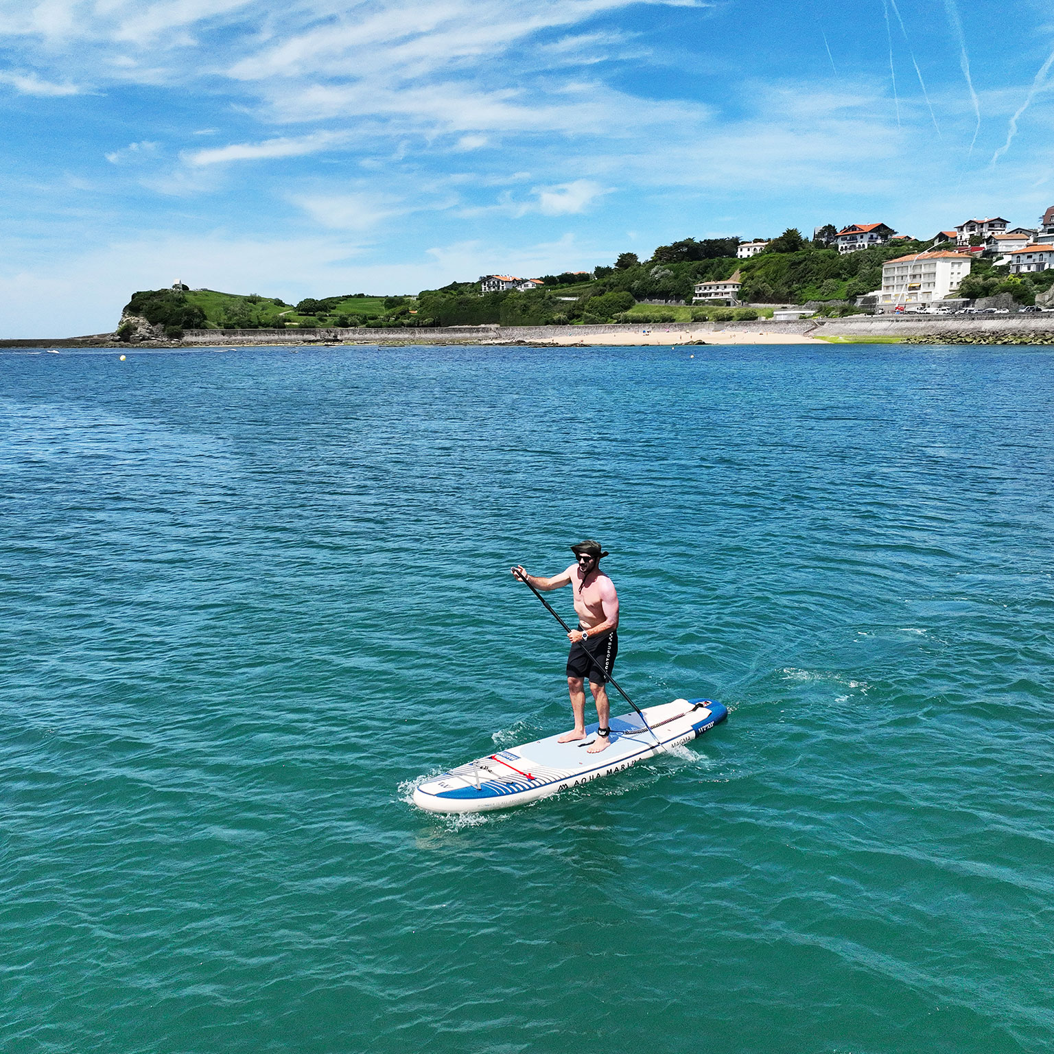 SUP-доска "Magma" 340х84х15см, насос, весло, лиш, киль, ремнабор, сумка, до 150кг, Aqua Marina BT-23MAP