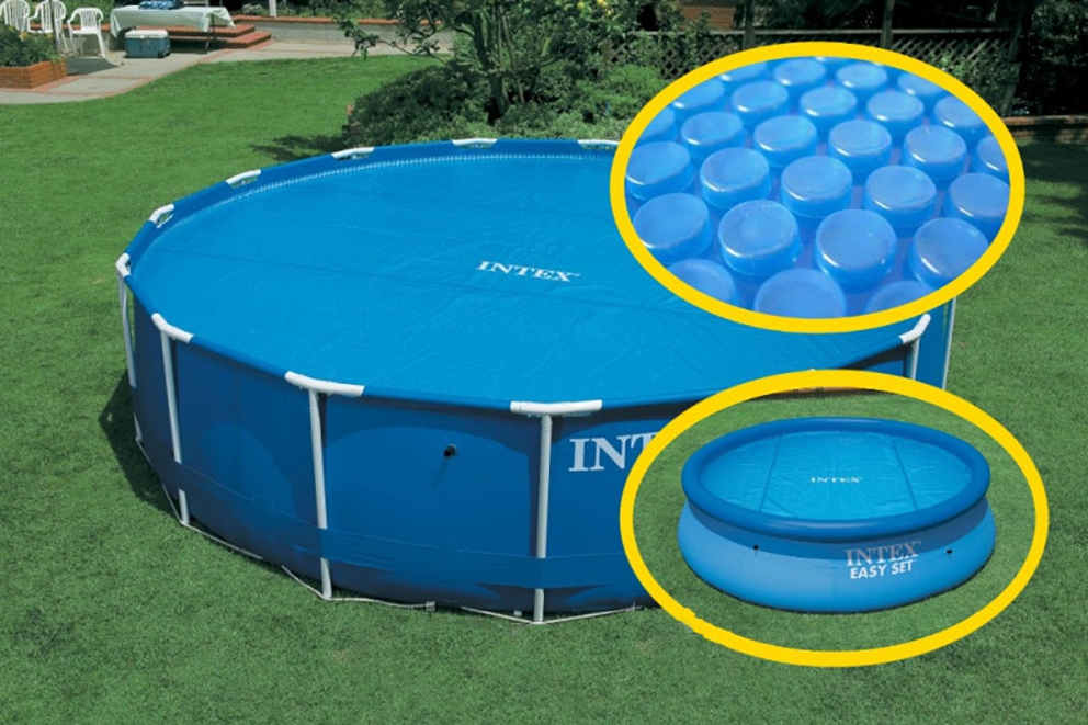 Солнечное покрывало для бассейнов Easy Set и Metal Frame 457см (D448см, 160мкр (150g/m²)), Intex 59954/29023