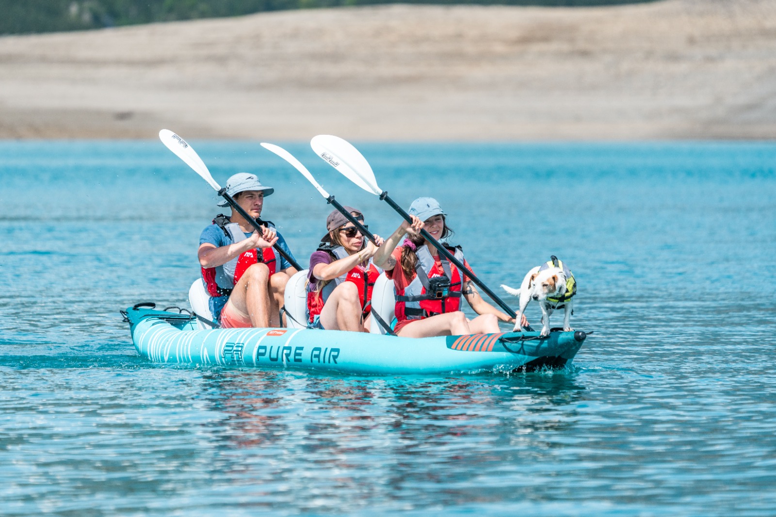 Надувная байдарка Kayak Glider-475 475x83х42см,3 весла, 3 сиденья, киль, до 230кг, Aqua Marina PA-25GD03