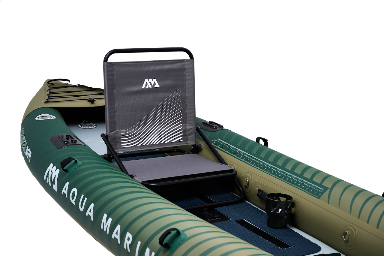 Надувная байдарка для рыбалки "Caliber Angling Kayak" 398x98см, насос, сиденье, киль, рюкзак, до 180, Aqua Marina CA-398