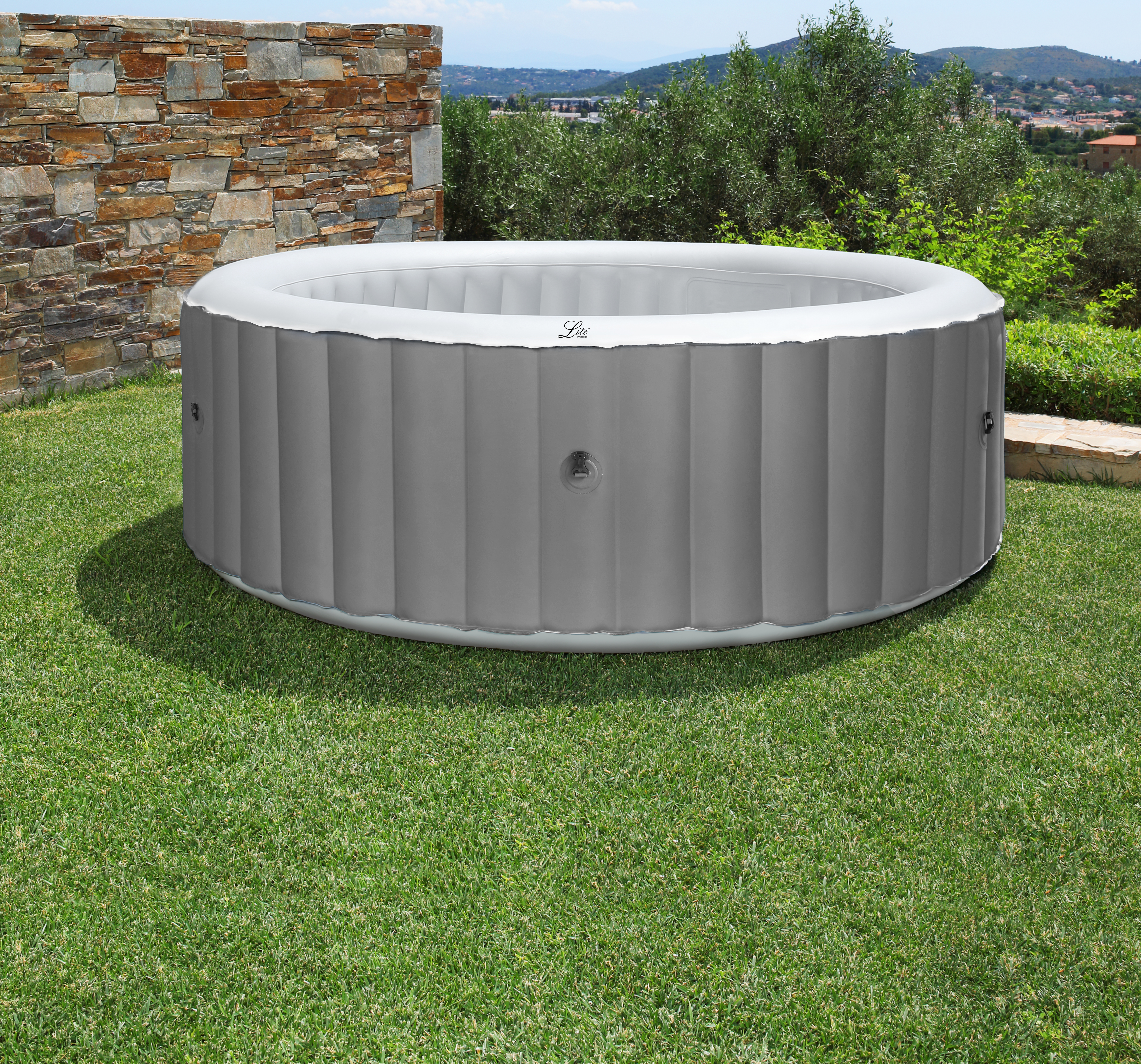 СПА-бассейн 204х70см "Pebble" 930л, круглый, аэромассаж, MSpa LR062-GR