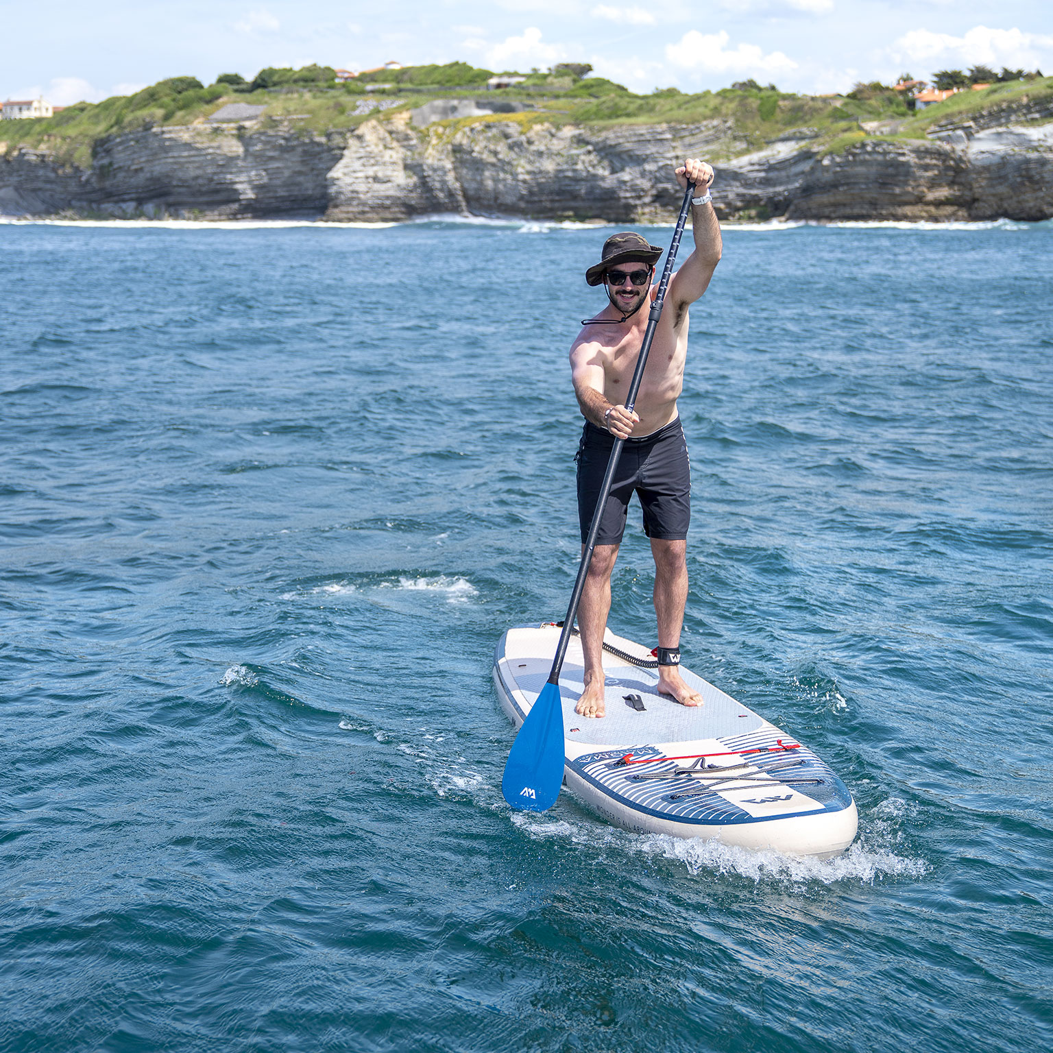 SUP-доска "Magma" 340х84х15см, насос, весло, лиш, киль, ремнабор, сумка, до 150кг, Aqua Marina BT-23MAP