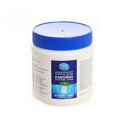 MAK 4. Комплексный препарат 400гр.(запасные таблетки) Для длительной дезинфекции воды в бассейне, MAK М10087