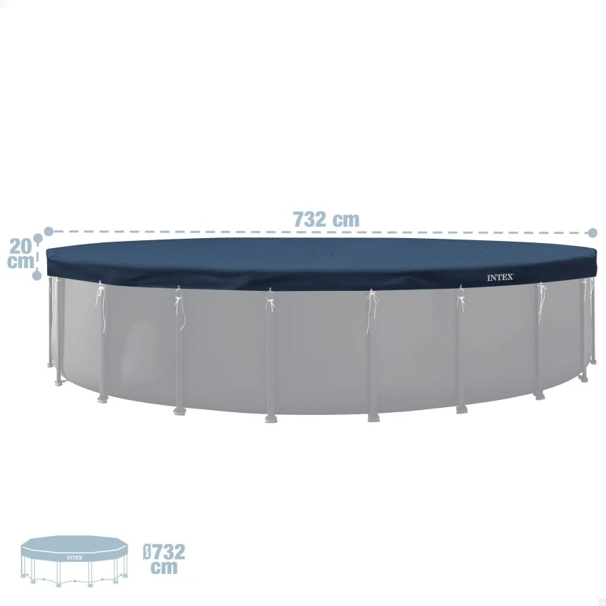 Тент для каркасного бассейна 732см, Deluxe, всесезонный, Intex 28091