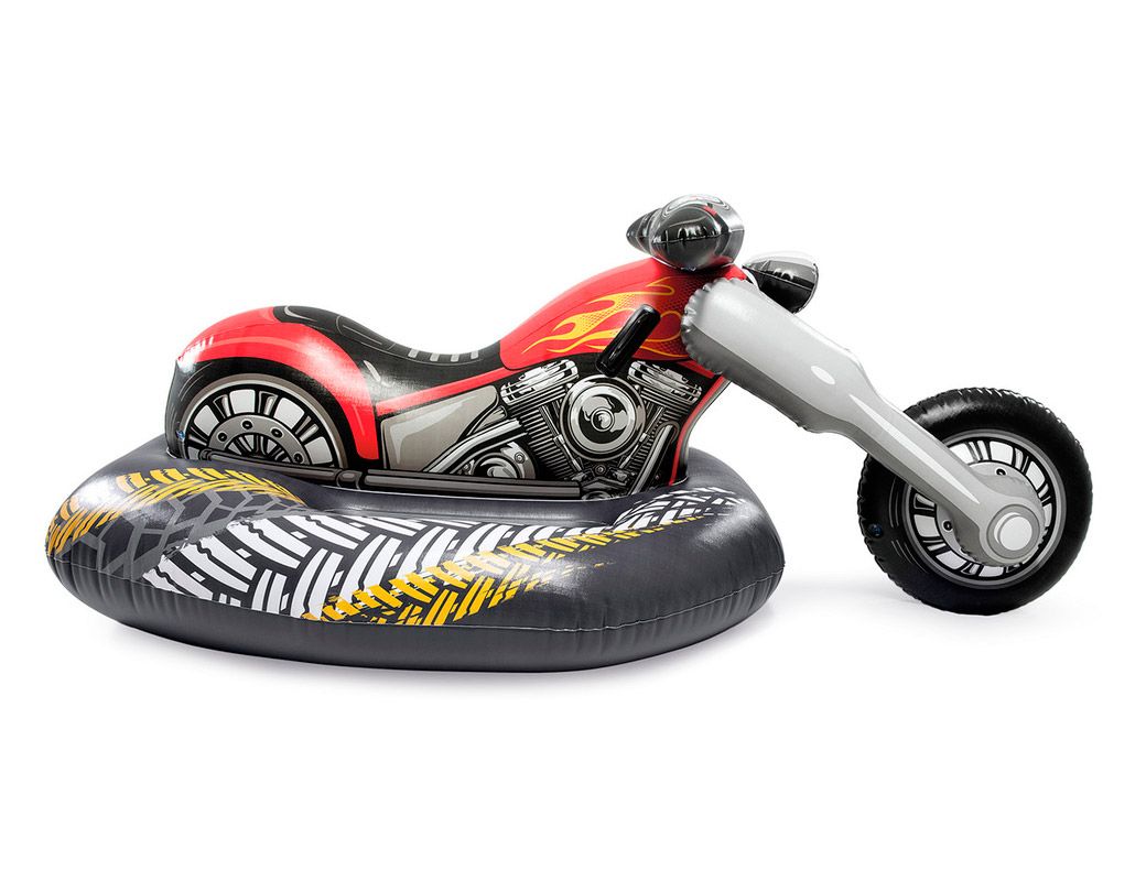Надувная игрушка-наездник 183х79х71см "Мотоцикл" до 100кг, от 3 лет, Intex 57534