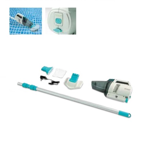 Вакуумный пылесос для чистки бассейна на аккумуляторах с ручкой 2.8м, Intex 28628