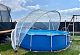 Круглый купольный тент павильон Pool Tent 4,5м. для бассейнов и СПА, серый, Pool Tent PT450-G