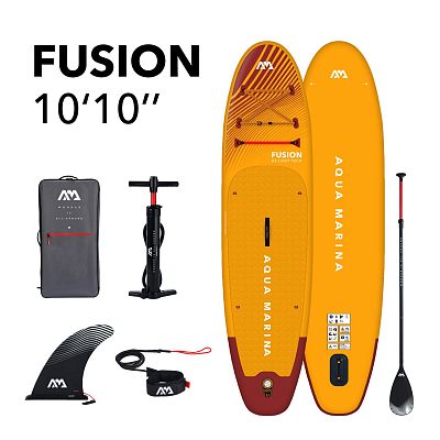 SUP-доска "Fusion Before Sunset" 330х81х15см, насос, весло, лиш, киль, ремнабор, сумка, до 150кг, Aqua Marina BT-23FUP