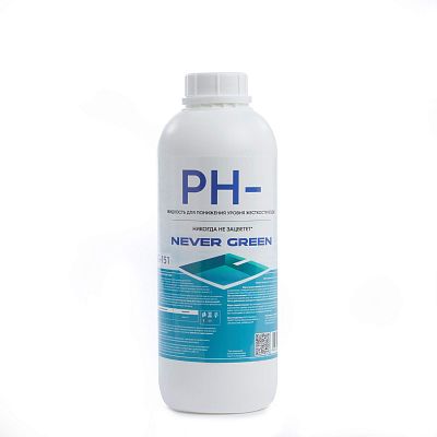 PH -, 1л, флакон,  жидкость для понижения уровня жесткости воды, NeverGreen NG-151
