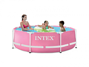 Intex 28290 Каркасный бассейн Pink Metal Frame 244х76см, 2843л