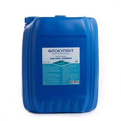 Флокулянт, 20л, канистра, жидкость для осветления воды, NeverGreen NG-148