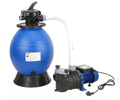 Песочный фильтр-насос 18000л/ч, резервуар для песка 30кг, фракция 0.45-0.85мм, Poolstar P2129