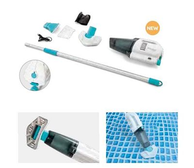 Вакуумный пылесос для чистки бассейна на аккумуляторах с ручкой 2.39м, Intex 28626