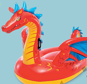 Intex 57577 Надувная игрушка-наездник 198х173см "Волшебный дракон" до 40кг, от 3 лет
