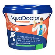 AquaDoctor AQ15540 ХЛОР, 1кг ведро, гранулы, быстрорастворимый, на основе 60% активного хлора (С60-1)
