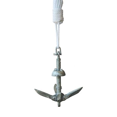 Якорь-кошка (набор) для лодок, каяков, байдарок, веревка 8м, Aqua Marina B0301912