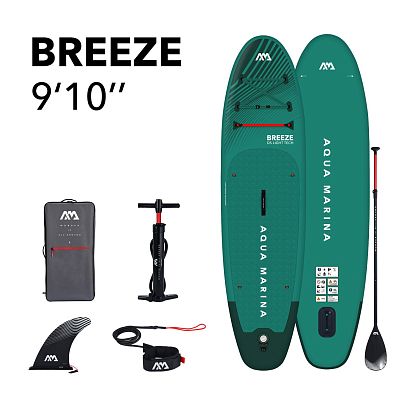 SUP-доска "Breeze" 300х76х12см, насос, весло, лиш, киль, ремнабор, сумка, до 100кг, Aqua Marina BT-23BRP