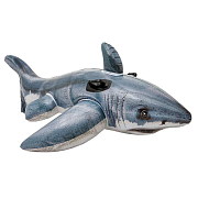 Intex 57525 Надувная игрушка-наездник 173х107см "Акула" до 40кг, от 3 лет