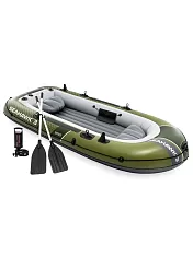 Intex 66333 Надувная лодка "Seahawk 3" 295х137х43см, алюм.вёсла 137см, насос 68614, до 360кг