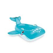 Intex 57567 Надувная игрушка-наездник 168х140см "Синий кит" с ручками, до 40кг, от 3 лет