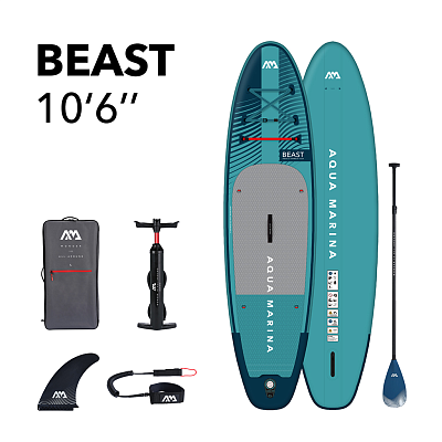 SUP-доска "Beast" 320х81х15см, насос, весло, лиш, киль, ремнабор, сумка, до 140кг, Aqua Marina BT-23BEP