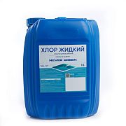 NeverGreen NG-171 Хлор жидкий, 10л, канистра, гипорхлорид натрия с добавлением ПАВ, для очистки и обеззараживания воды